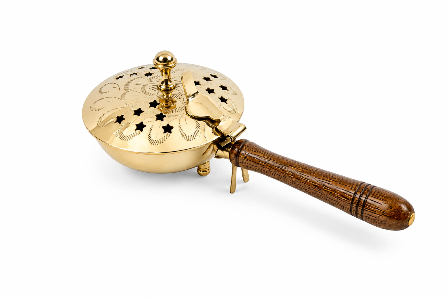 Brass Embossed Big Incense Pan